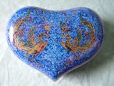 Wedgwood bird lustre heart-shaped trinket box & cover
