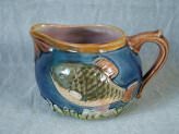 Majolica fish & seaweed creamer