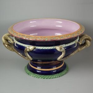 Minton Majolica Snake Jardiniere