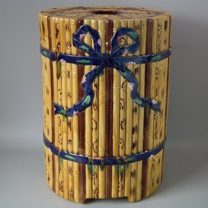 Minton Majolica Bamboo Garden Seat