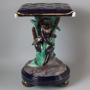 Holdcroft Majolica Figural Garden Seat