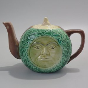 Majolica Moonface Teapot