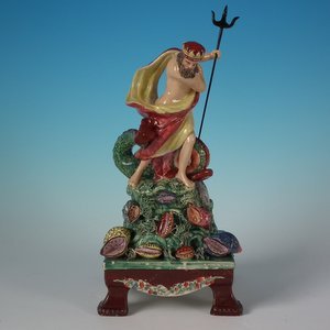 Staffordshire Pearlware Table base Neptune Figure