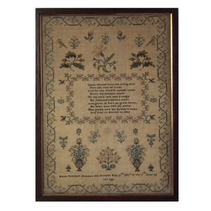 Antique Sampler, 1837, by Mary Peckham Aged 9