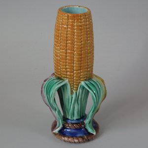 Wedgwood Majolica Corn On The Cob Posy Vase