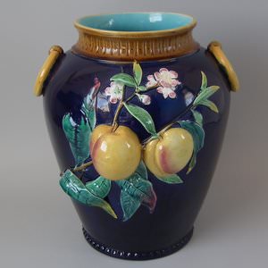 Brown Westhead Moore & Co Majolica Fruits Vase