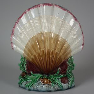 Minton Majolica Shell Flower Holder