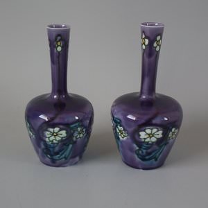 Pair Minton Secessionist Purple No.33 Vases
