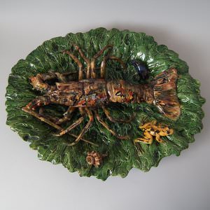 Renoleau Majolica Palissy Lobster Platter