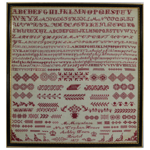 Antique Bristol Orphanage Sampler,1879, by M Mountain