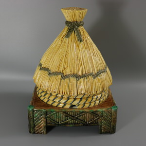 George Jones Thatched Beehive Cheese Keeper