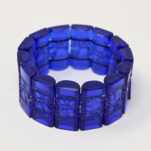 Rene Lalique Blue Glass 'Ceriser' Bracelet