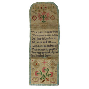 Antique Embroidered Hussif - Portable Sewing Kit Holder