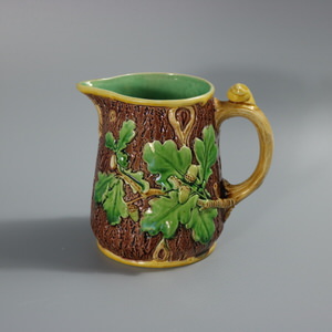 Minton Majolica Acorn and Snail Jug/pitcher