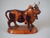 Elias Majolica Palissy bull wine vessel