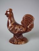 Majolica cockerel figural