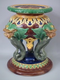 Brown Westhead Moore & Co Majolica garden seat