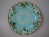 Sarreguemines Majolica strawberry plate