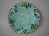 Sarreguemines Majolica strawberry plate