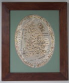 1793 Silkwork Map Sampler by MY Kersley