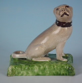 Small Staffordshire Pearlware pug
