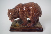 Majolica bear figure