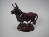Mafra Majolica Palissy bull toothpick holder