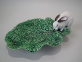 Minton Majolica Rabbit dish