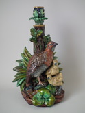 Lonitz Majolica Partridge & chicks candlestick