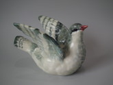 Delphin Massier Majolica bird dish