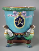 Holdcroft Majolica mythical maidens jardinière