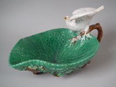 George Jones Majolica dove dish