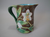 George Jones Majolica Orchid Jug/Pitcher