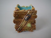George Jones Majolica match stick holder