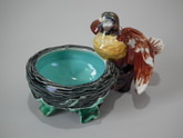 Wedgwood Majolica bird nest salt