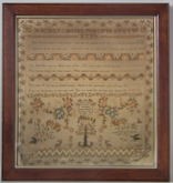 1821 Adam and Eve Sampler by Mary Turner