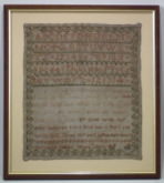 Antique Sampler, 1829 Alphabet Sampler by Elizabeth Ingles
