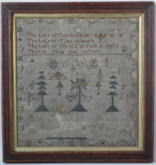 1825 Stag Motif Sampler by Ann Banham