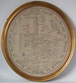 1794 England & Wales Map Sampler by Sarah Smyth
