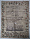 Antique Sampler, Unframed 'Childhood' verse Sampler by Ann Clark