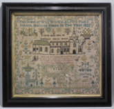 Antique Sampler, 1822 'Halstead Church' School Sampler