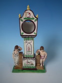 Staffordshire Pearlware long case clock watch holder