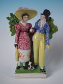Staffordshire Pearlware 'Dandies' figure group