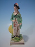 Staffordshire Pearlware female archer figure