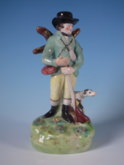 Walton Staffordshire hunter with dog figure