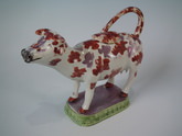 Staffordshire Pearlware lustre cow creamer