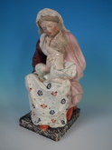 Large Staffordshire Pearlware Madonna & child figure