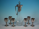 WMF liqueur jug with six cups