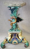 Gustafsberg Majolica Dragon jardinière stand