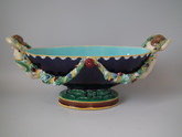 Holdcroft Majolica putti with fruiting garlands centrepiece bowl